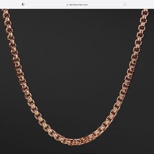 David Yurman Box Chain Necklace in 18k Rose Gold